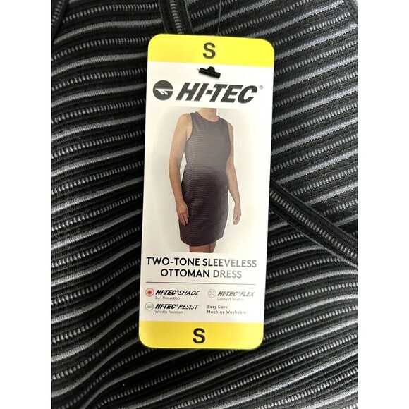 Hi-Tec S Black Gray Ottoman Knit Dress Sleeveless Travel Comfort NWT Athleisure - Picture 11 of 11
